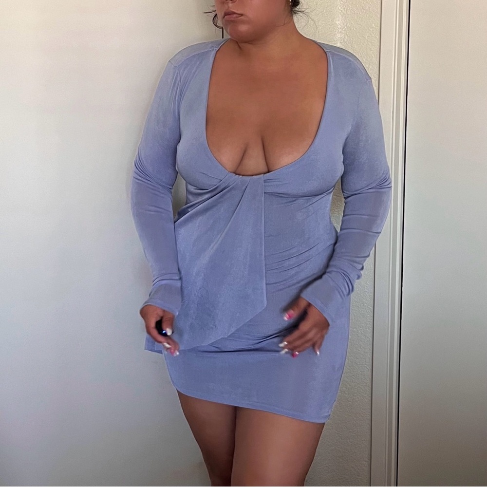 Mesh Long Sleeve Dress